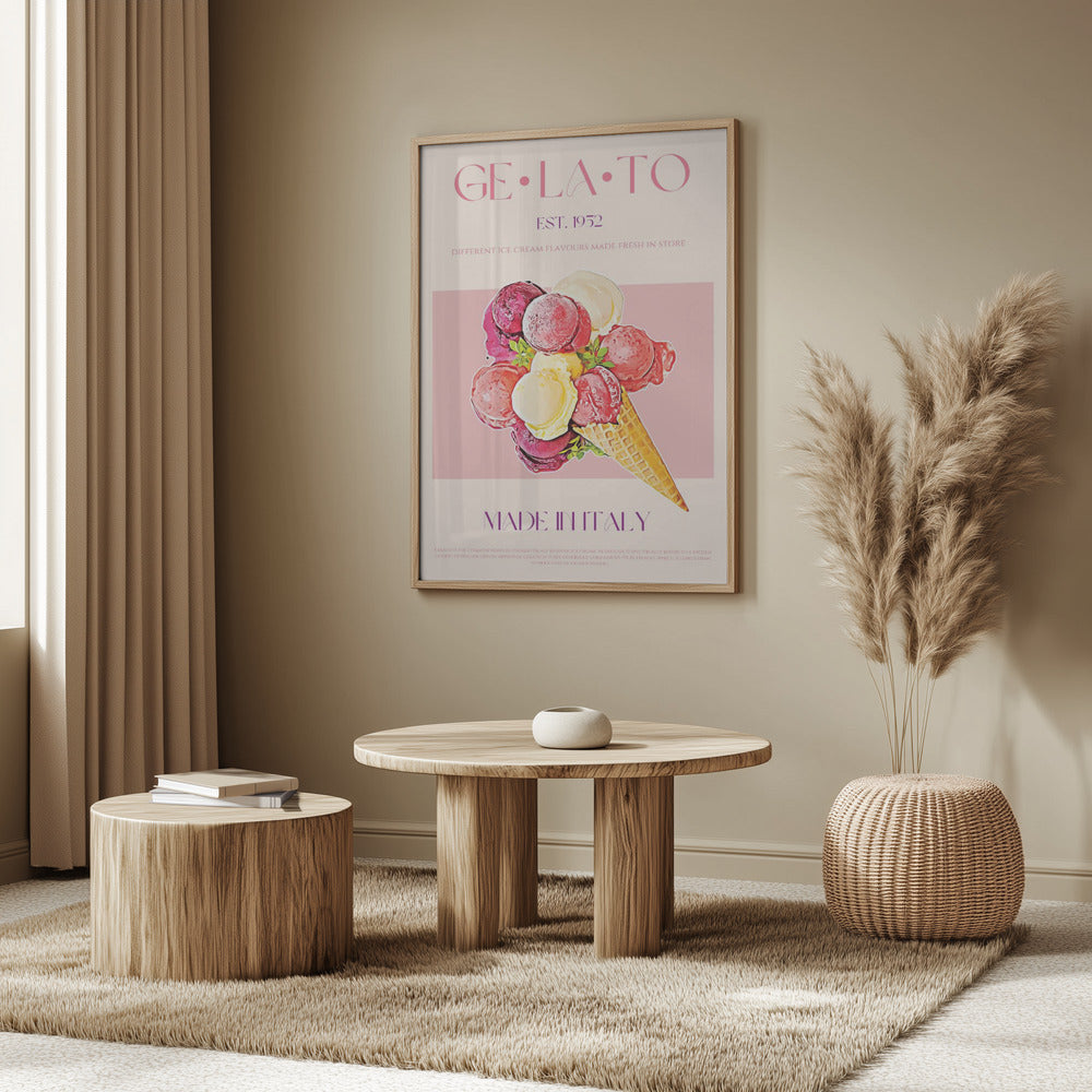 Vintage Style Gelato Poster | Poster