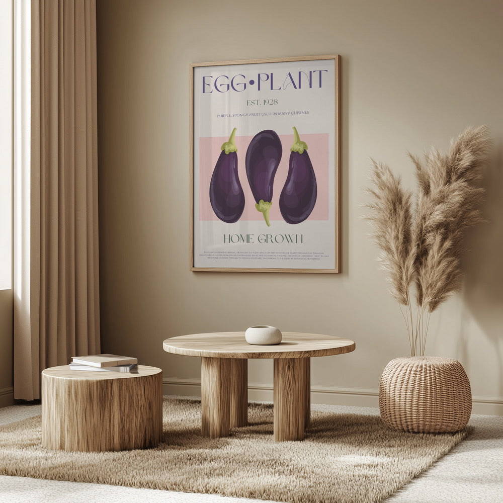 Tre livfulla lila auberginer | Poster