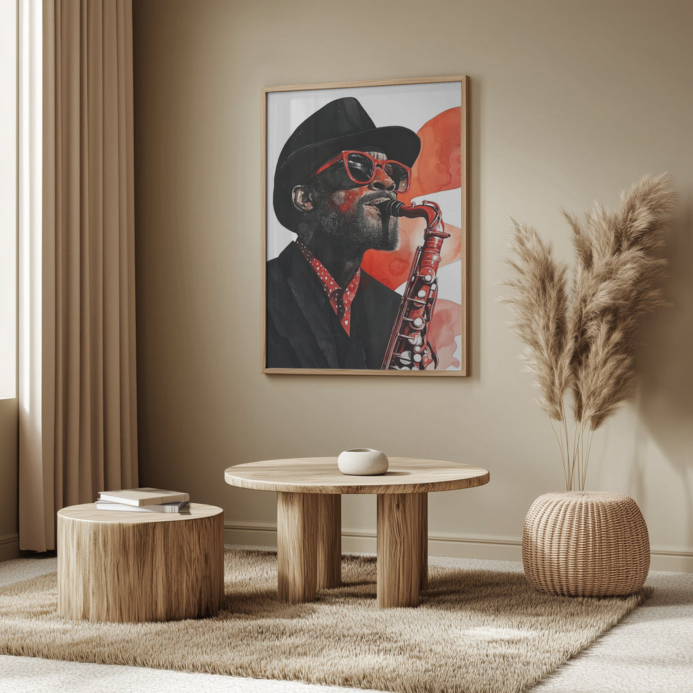 Saxophonist music art | Poster
