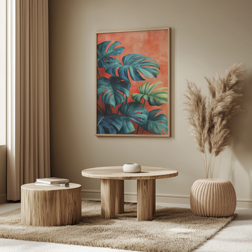 Tropical Vibes Hidden Tropics Monstera Leaves (10) | Poster