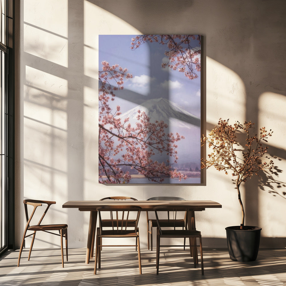 Der Fuji in der Kirschblüte | Leinwand-Bilder