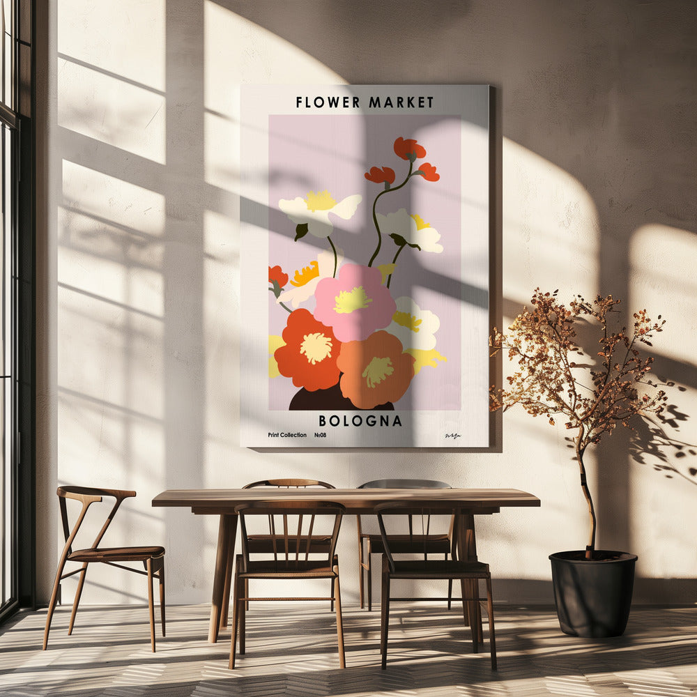 Marché aux fleurs. Bologne | Tableaux sur Toile