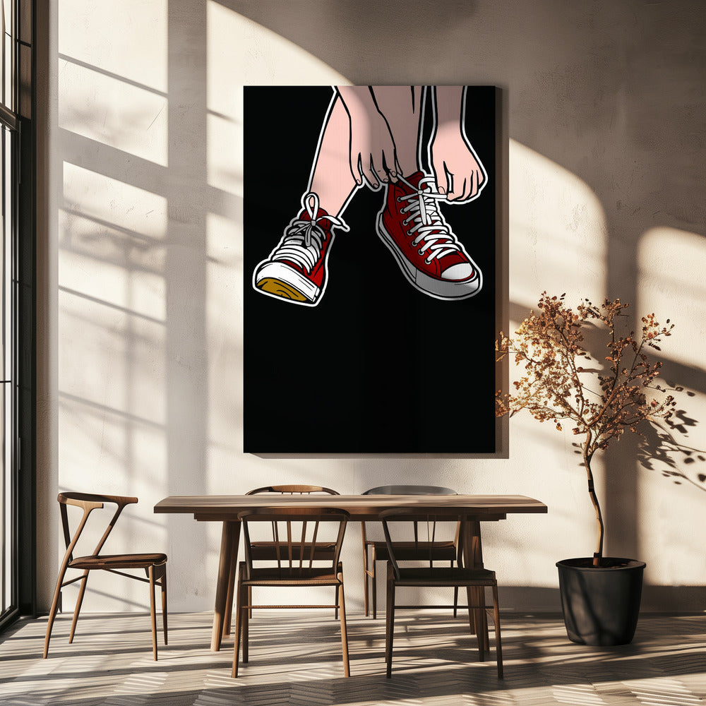 Atate los cordones de los zapatos Impresiones en Lienzo