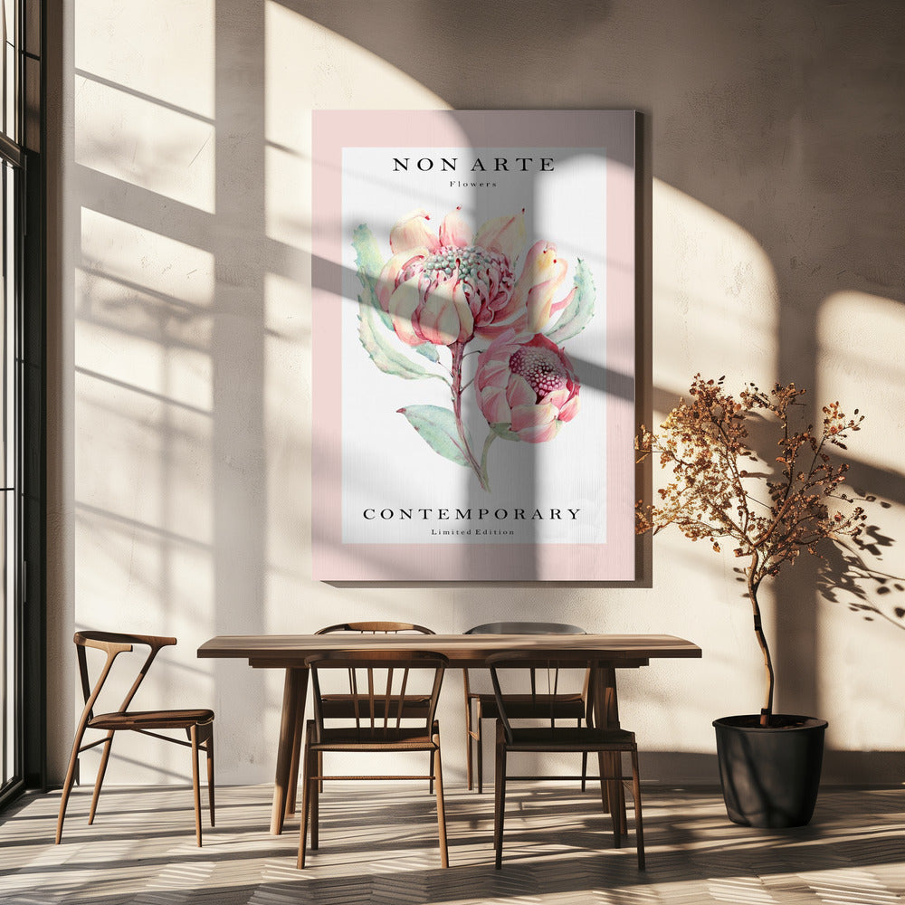 No Arte rosa flor | Impresiones en Lienzo