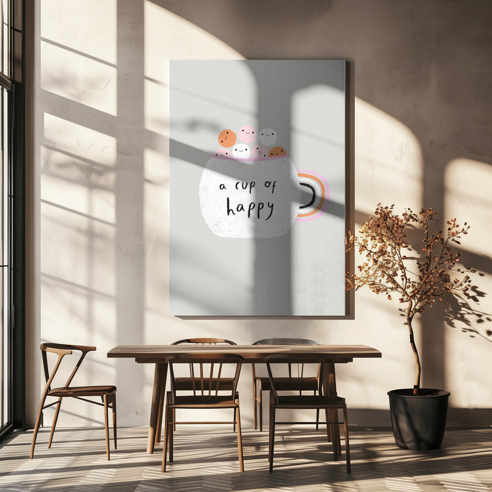 Une tasse de bonheur | Tableaux sur Toile
