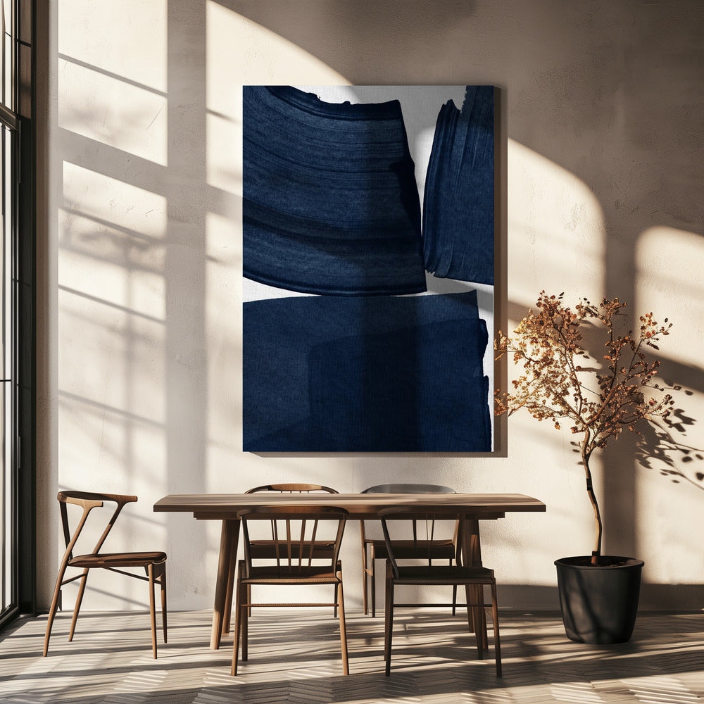 Minimalist Painting Blue I | Canvas
