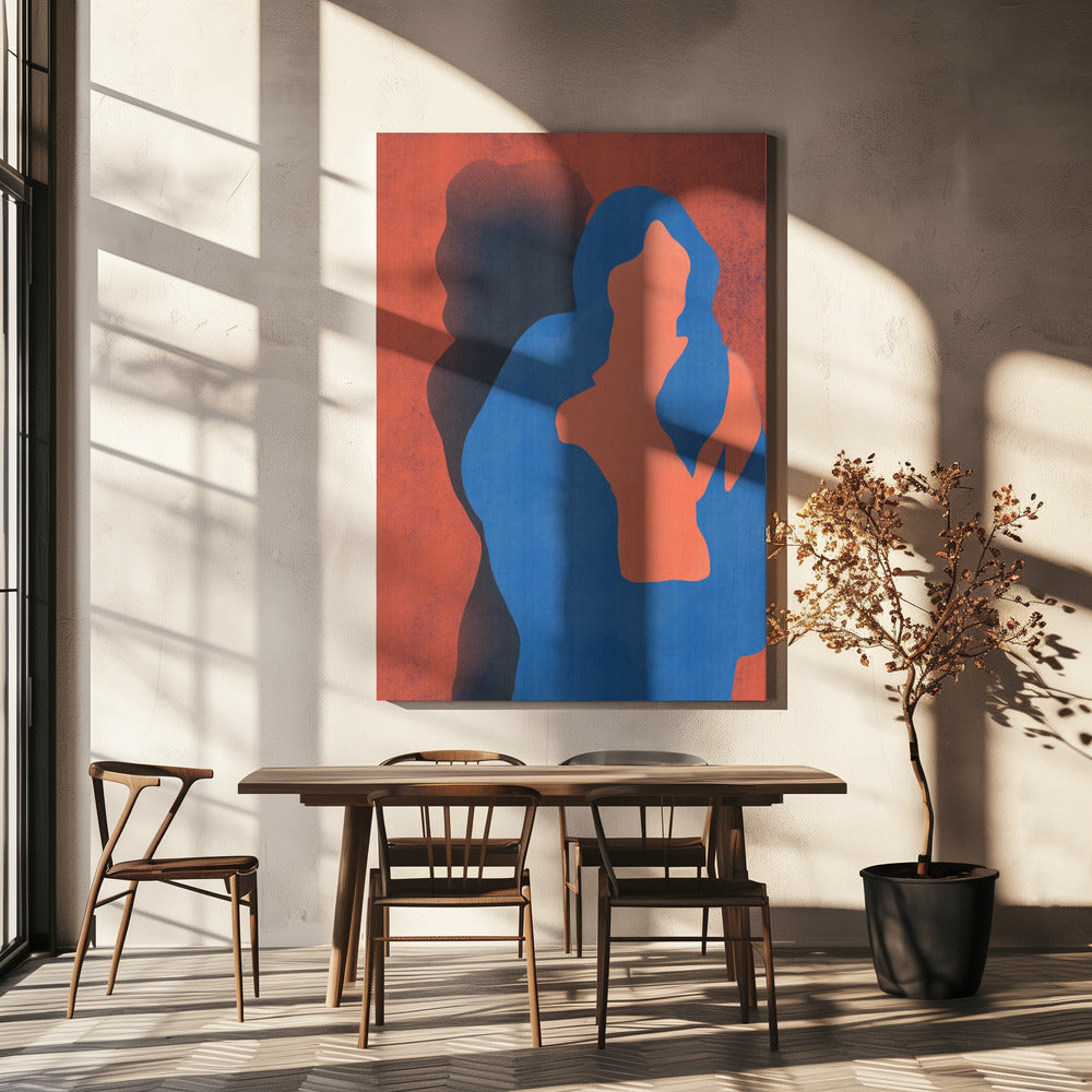 Silhouette of Two Figures | Canvas