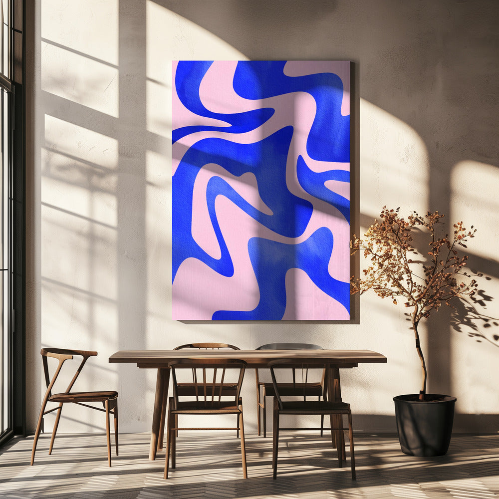 Abstract Blue Wave | Canvas