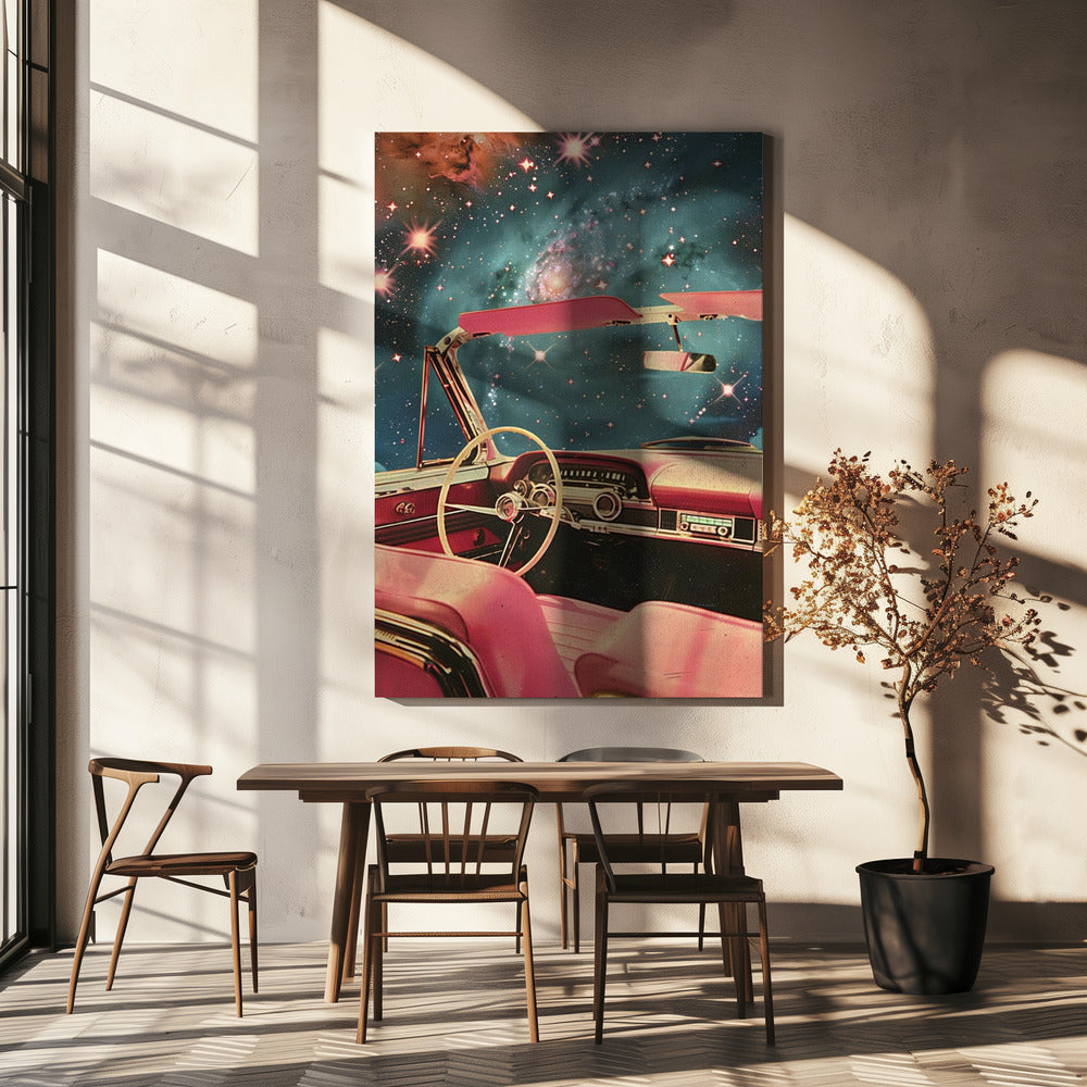 Pink Convertible Car | Canvas