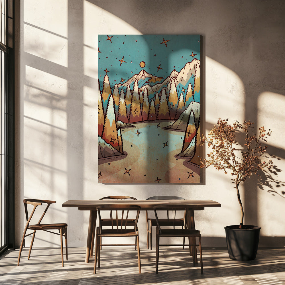 Winter of Gold and Blue | Canvas