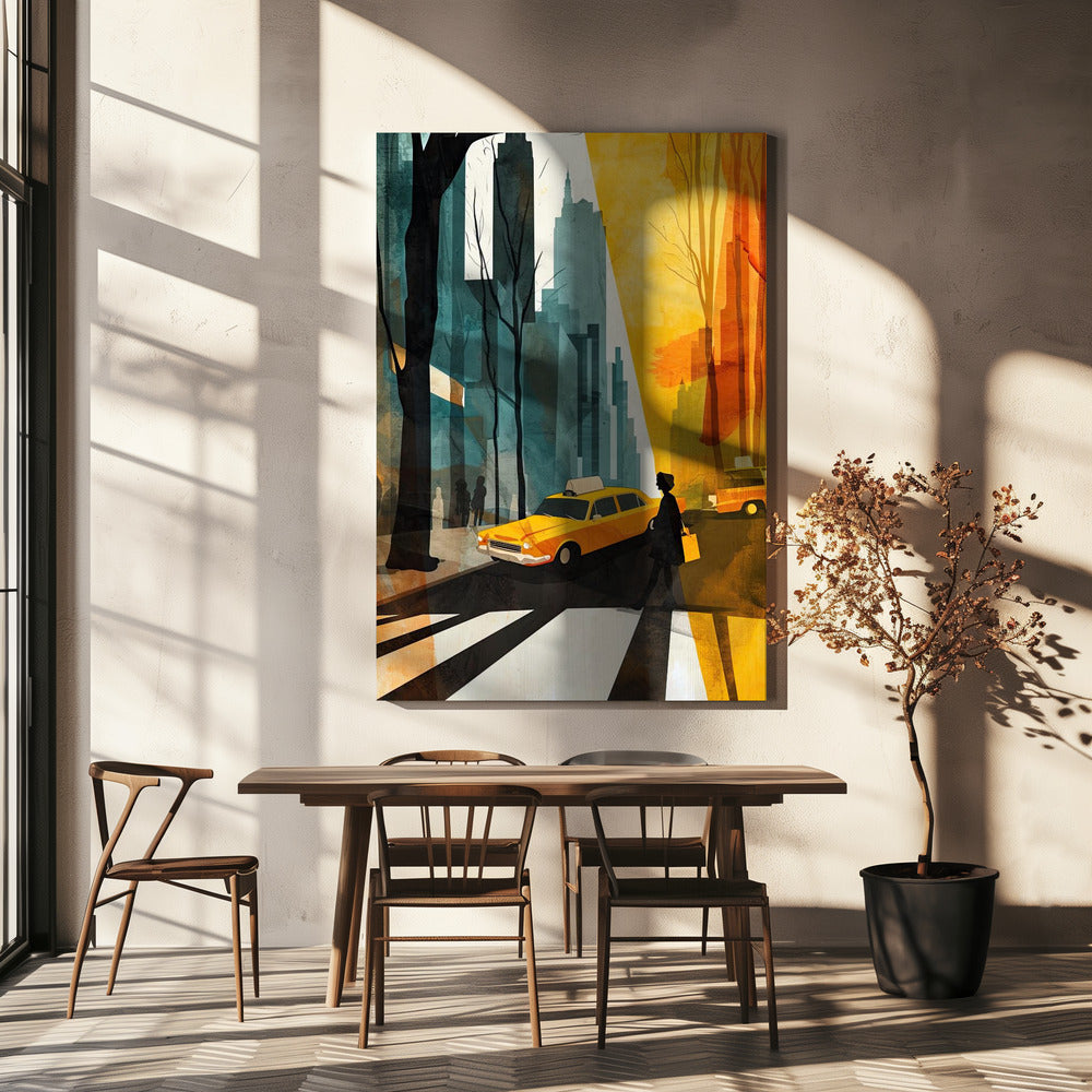 Pintura digital en acuarela de la ciudad de Nueva York (5) | Impresiones en Lienzo