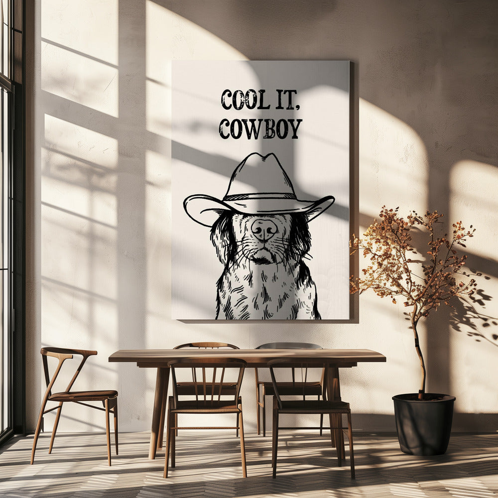 Cool it Cowboy Schwarz | Leinwand-Bilder