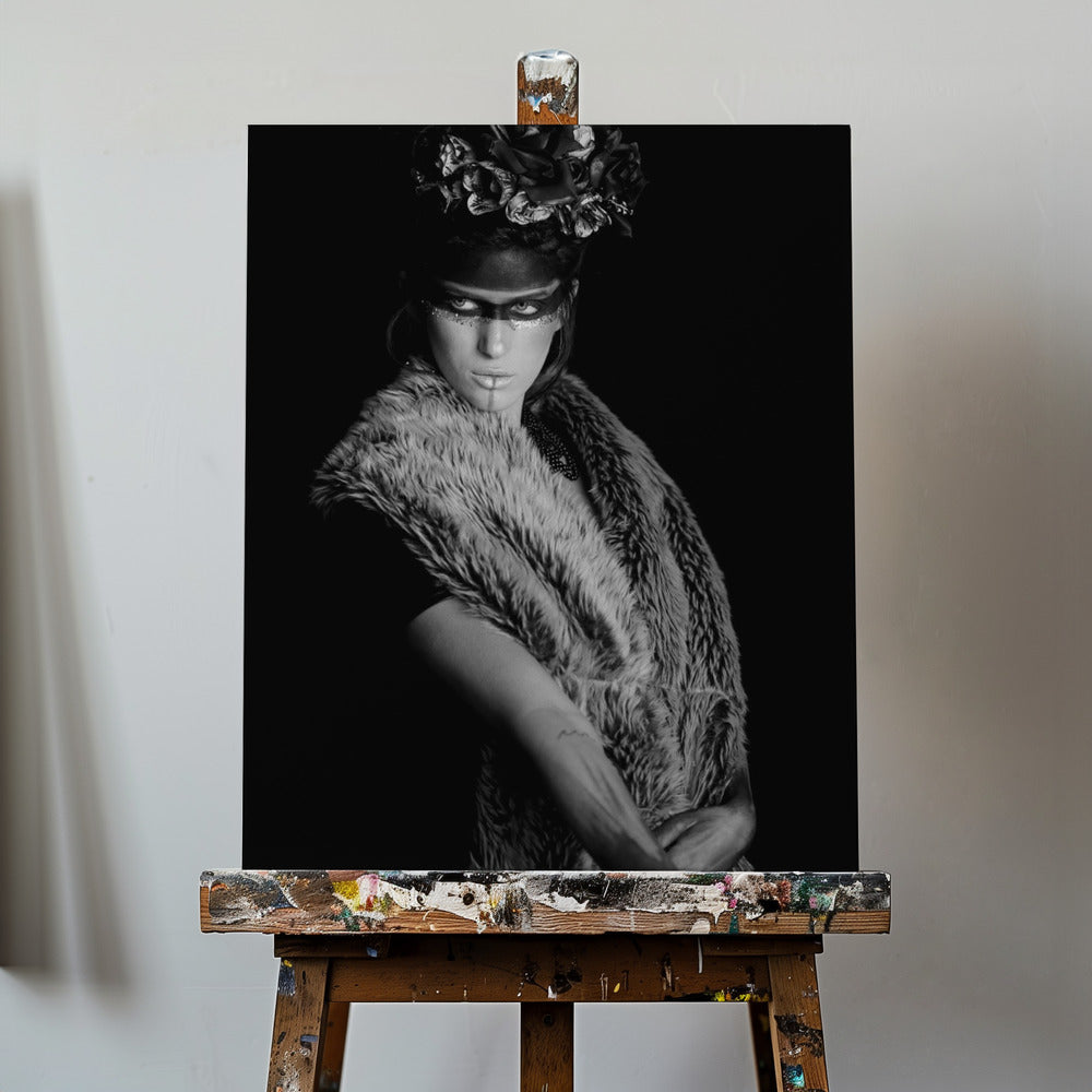 Portret w czerni i bieli | Wydruki na łótnie