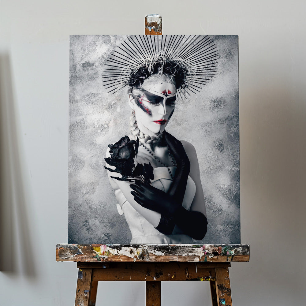 A painful thorn on a black rose | Canvas