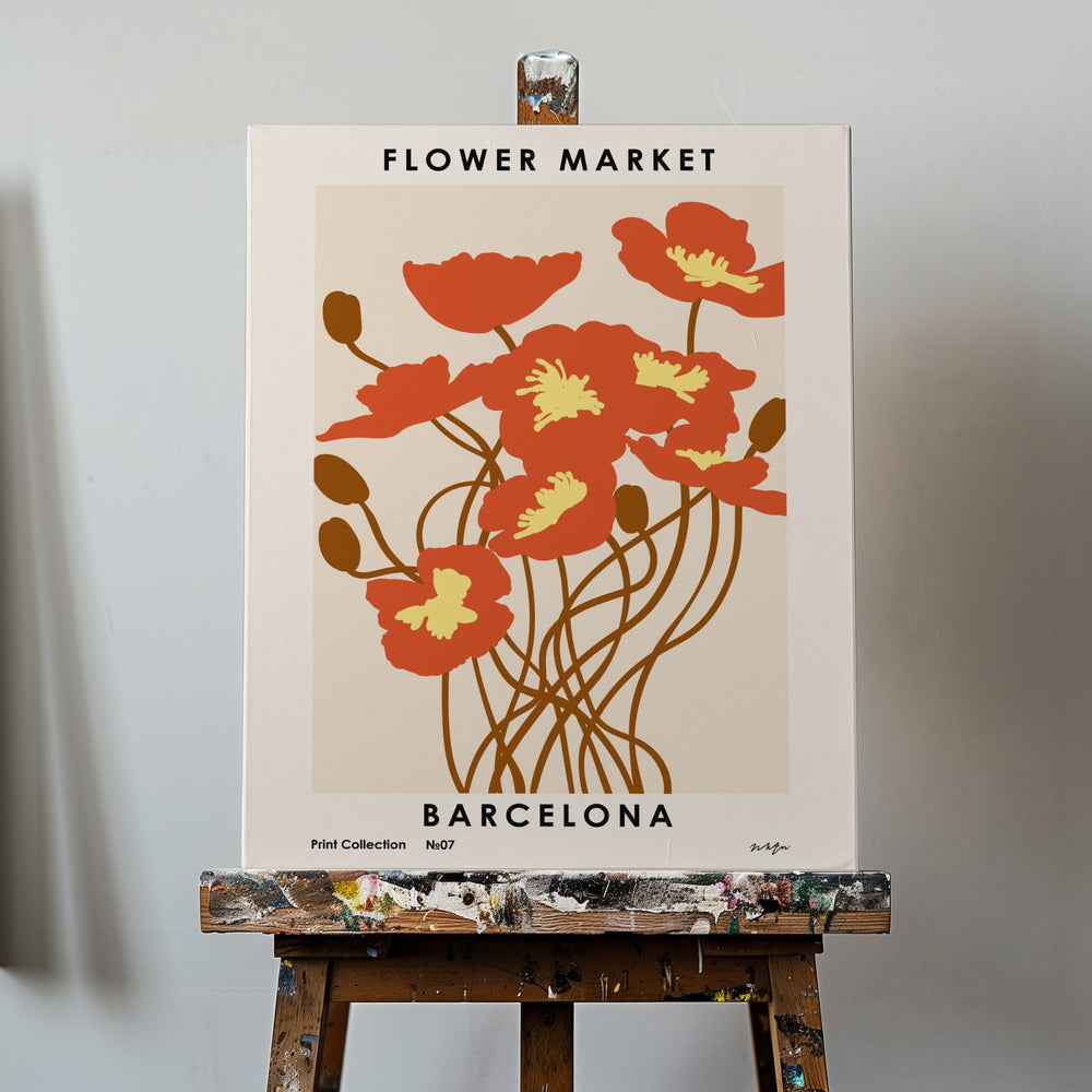 Mercato dei fiori. Barcellona | Stampe su Tela