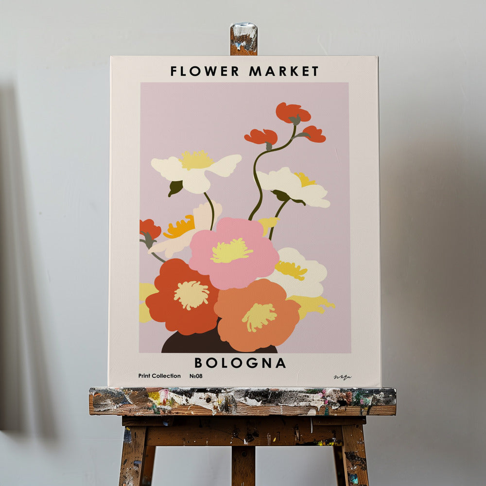 Marché aux fleurs. Bologne | Tableaux sur Toile