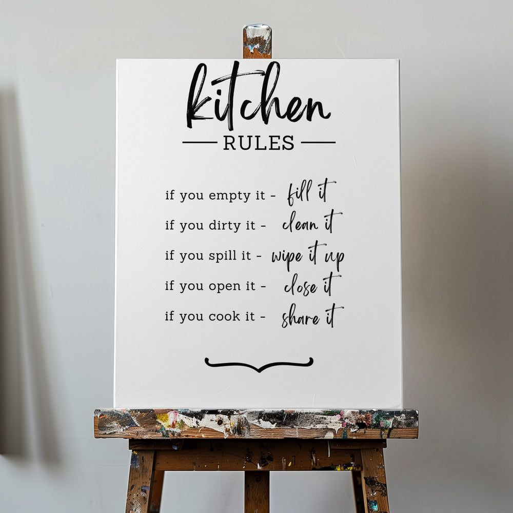 Reglas de la cocina | Impresiones en Lienzo