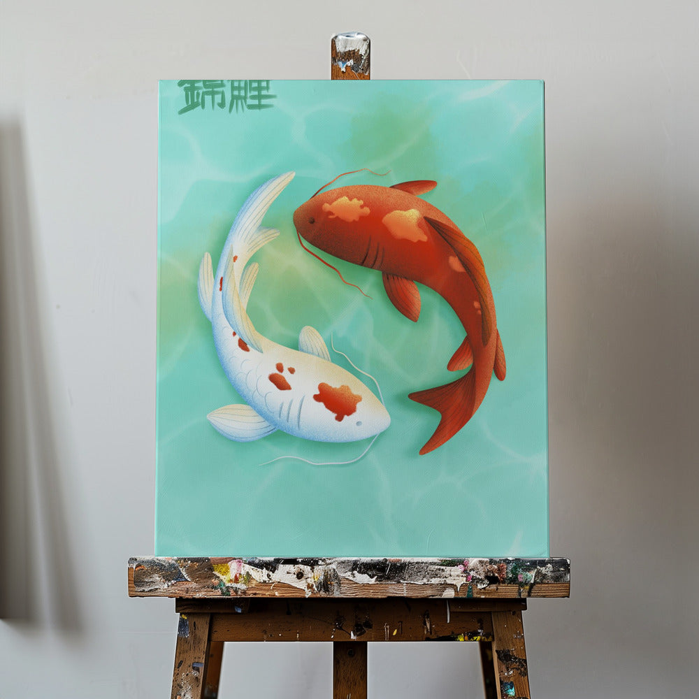 Koi-kjærlighet | Lerretsbilder