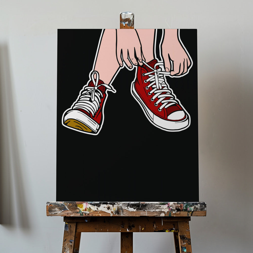 Atate los cordones de los zapatos Impresiones en Lienzo