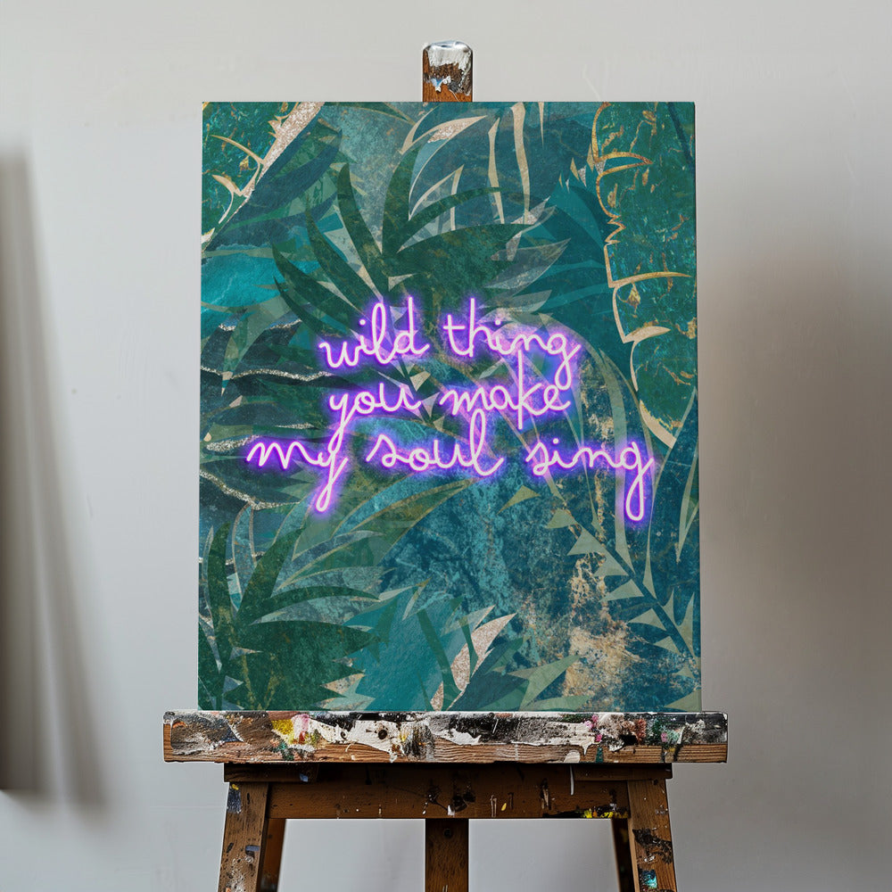 Neon Jungle Typography | Canvas