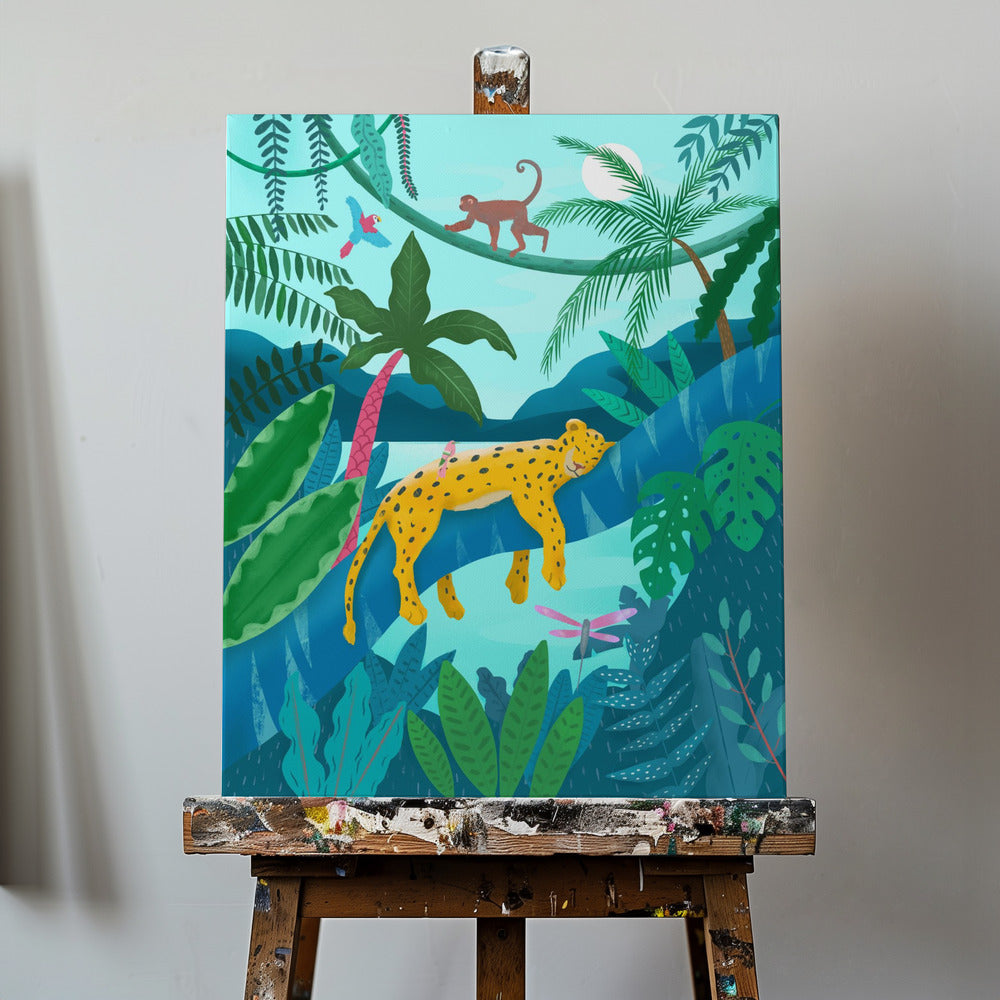 Leopardo de la jungla | Impresiones en Lienzo