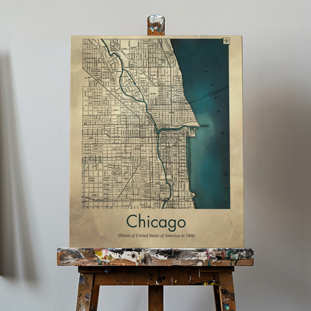 Karta över Chicago | Canvas