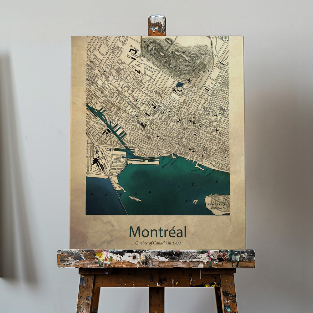 Mapa de Montreal | Impresiones en Lienzo