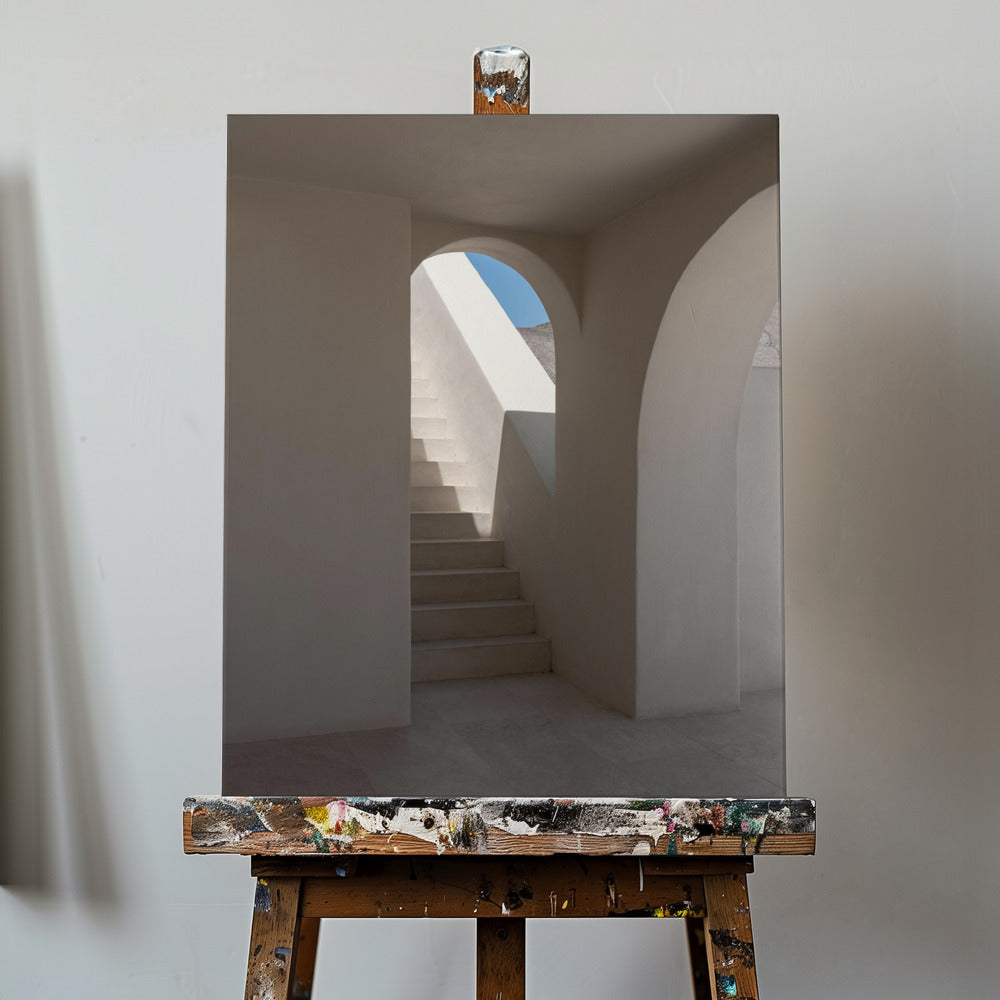 Trappa till havsutsikt | Canvas