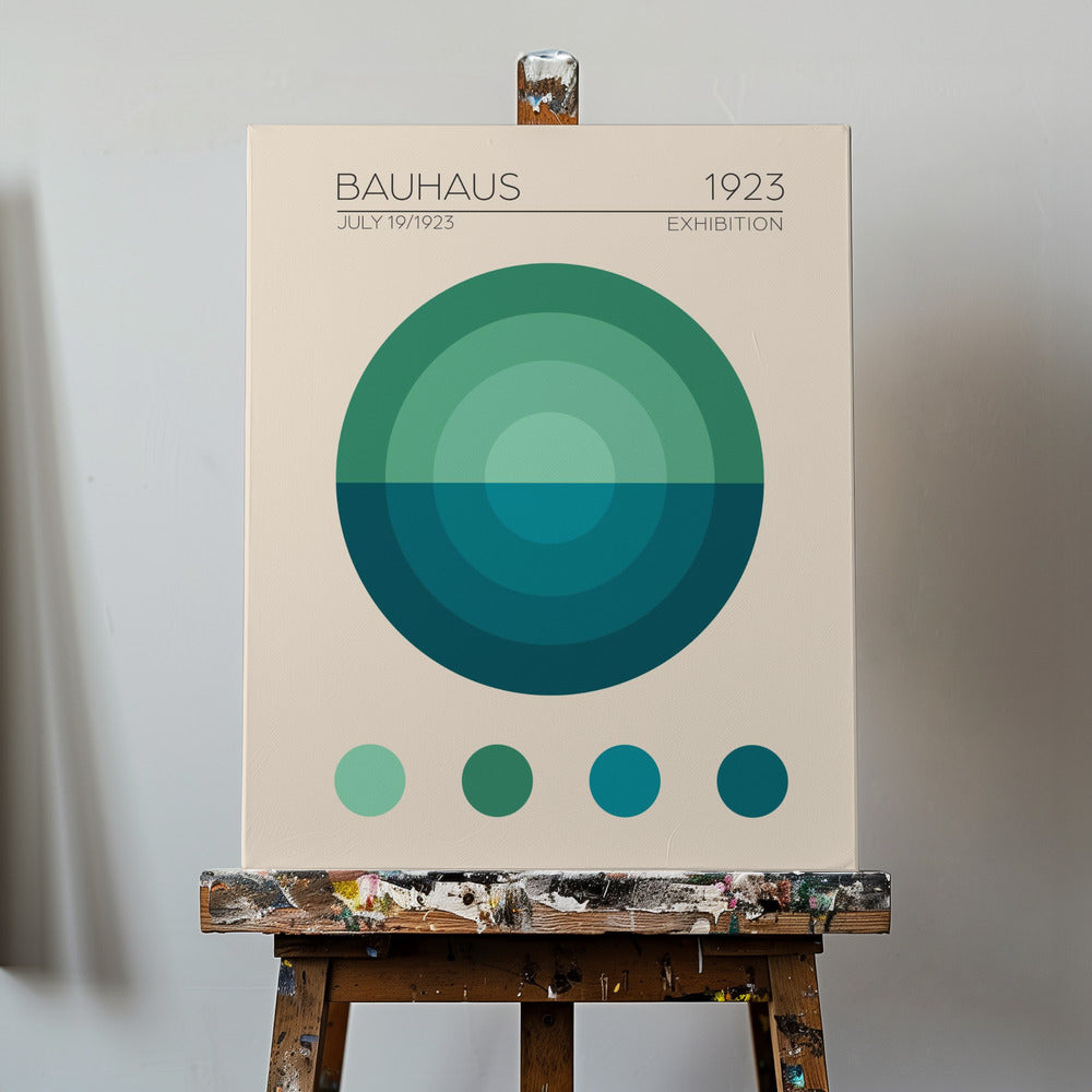 Cerchio Blu Bauhaus | Stampe su Tela