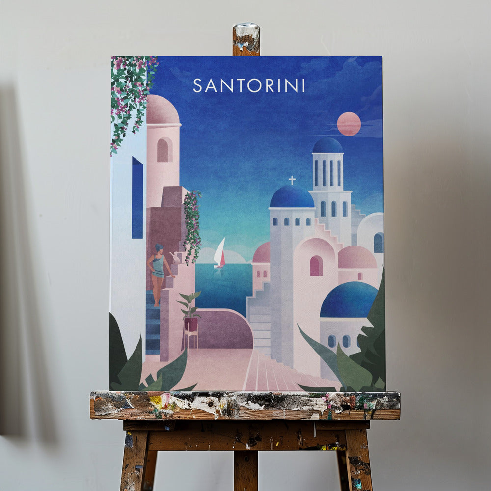 Santorini-tekst.png | Lerretsbilder