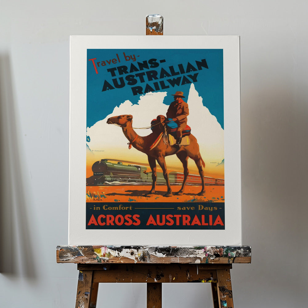Kolej Transaustralijska Plakaty - Wydruki Artystyczne | Wydruki na łótnie