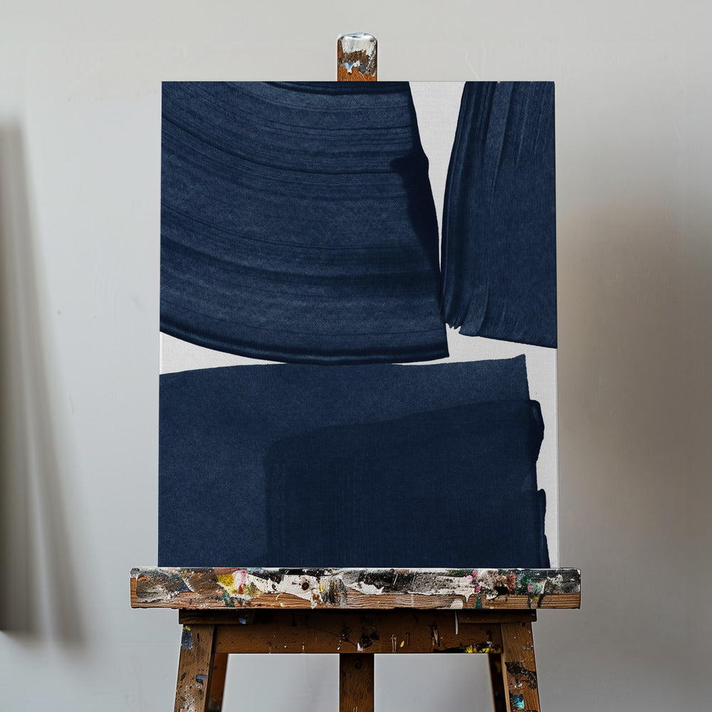 Minimalist Painting Blue I | Canvas