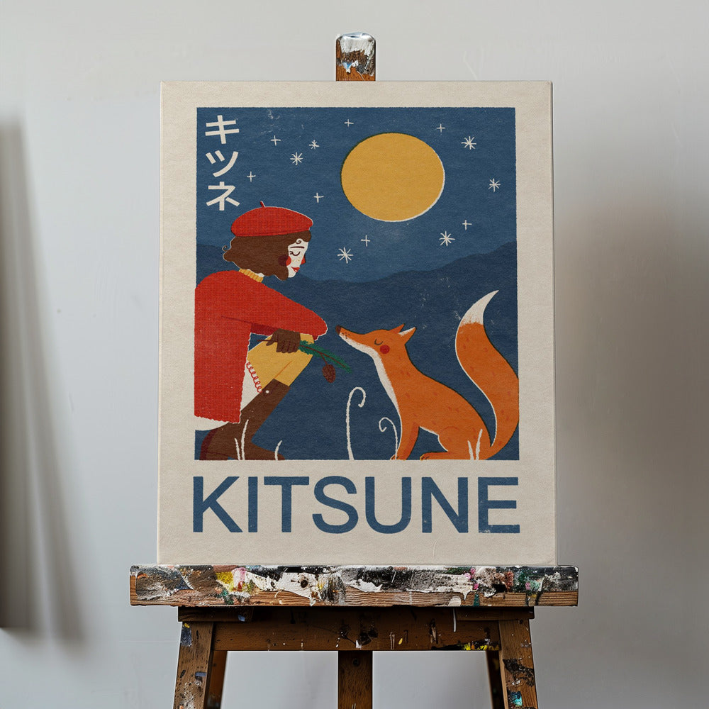 Zorro Kitsune | Impresiones en Lienzo