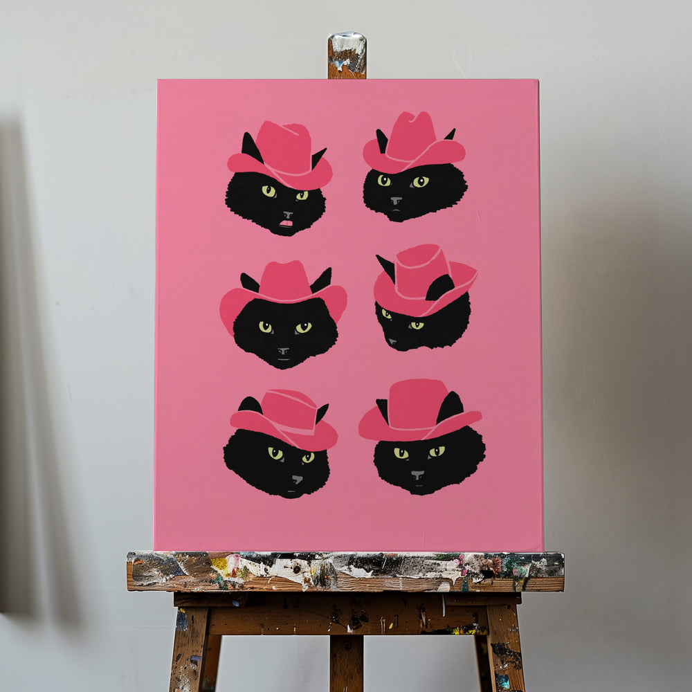 Marcy the Cowgirl Cat | Canvas