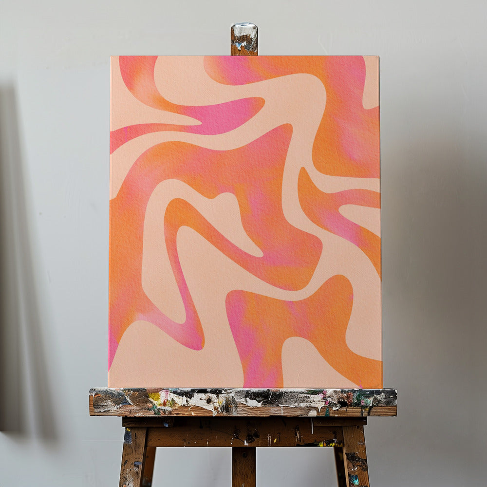 Onda astratta - Peach Fuzz | Stampe su Tela
