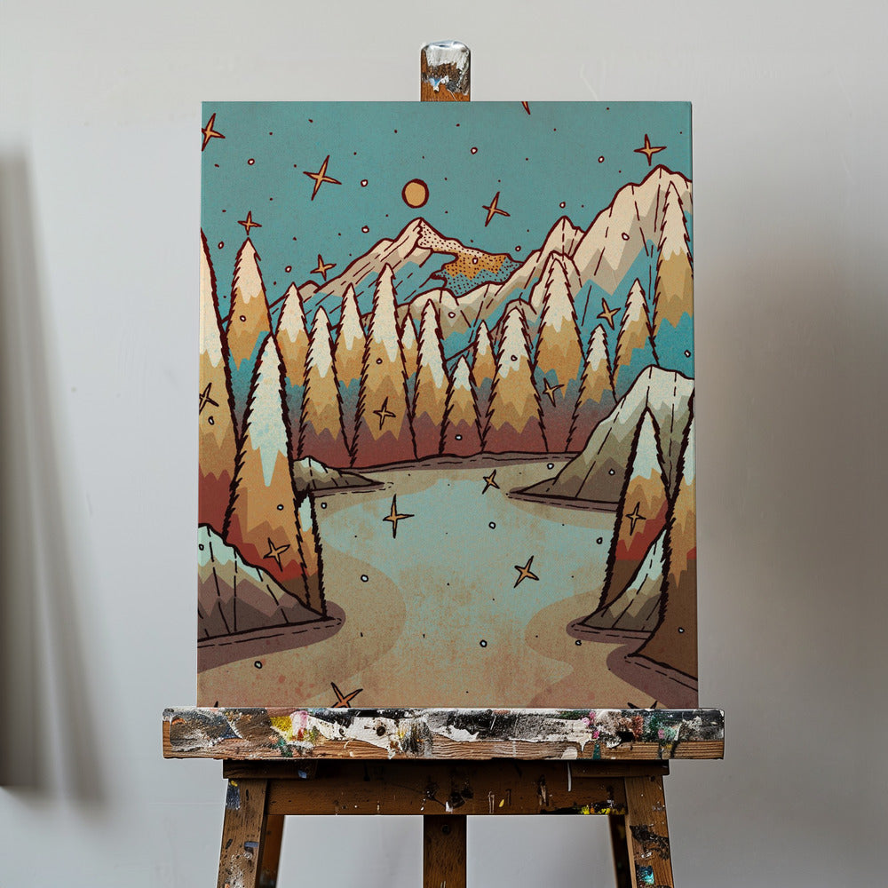 Winter of Gold and Blue | Canvas