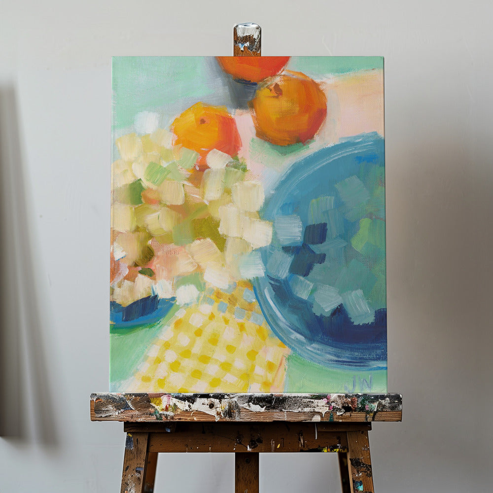 Oranges and Hydrangea | Canvas