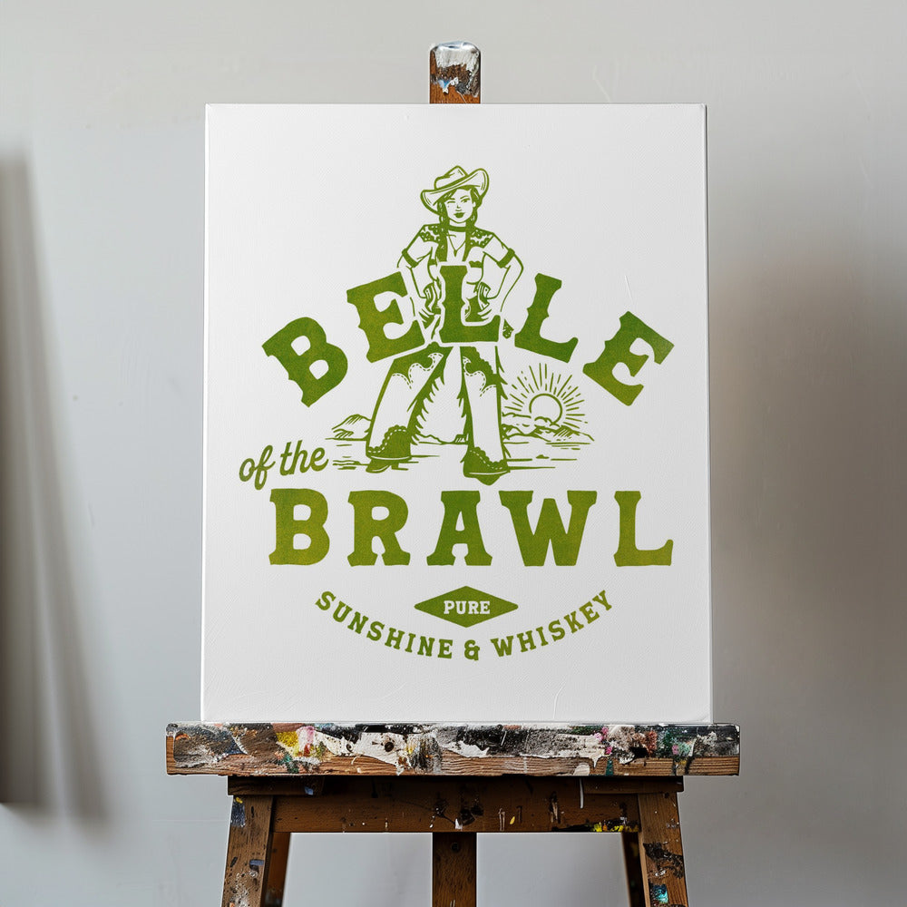 Belle Of The Brawl Cowgirl Décoration murale | Tableaux sur Toile