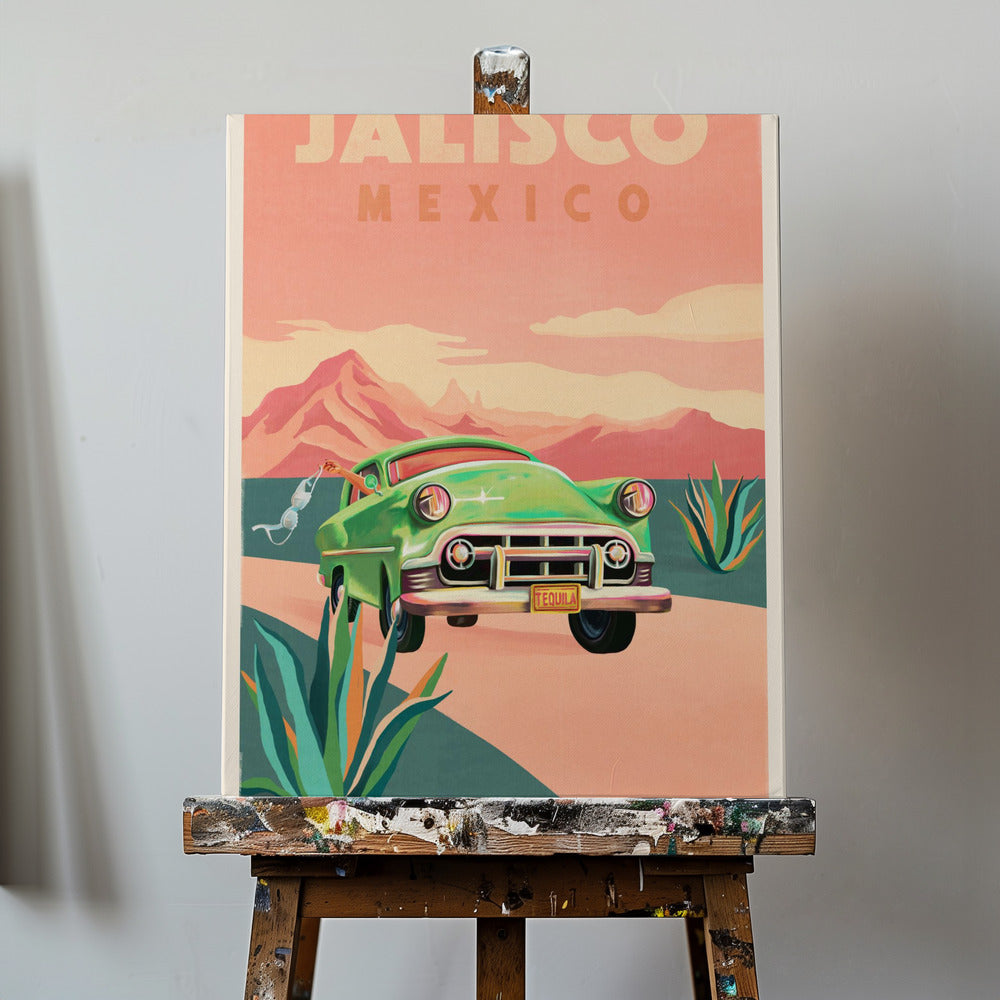 Jalisco Meksyk Vintage Podróże Plakaty - Wydruki Artystyczne | Wydruki na łótnie