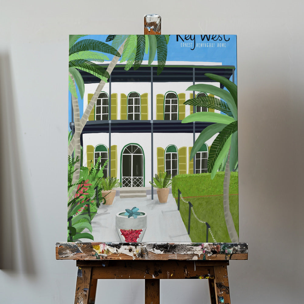 Ernest Hemingways Haus, Key West Hemingway, Florida, von der Künstlerin Carla Daly | Leinwand-Bilder