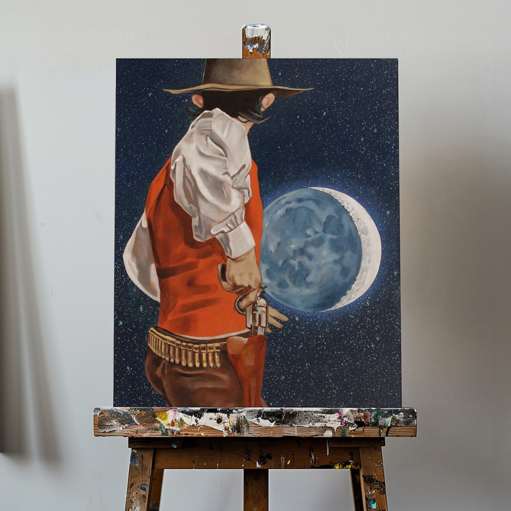 Skjut månen | Canvas