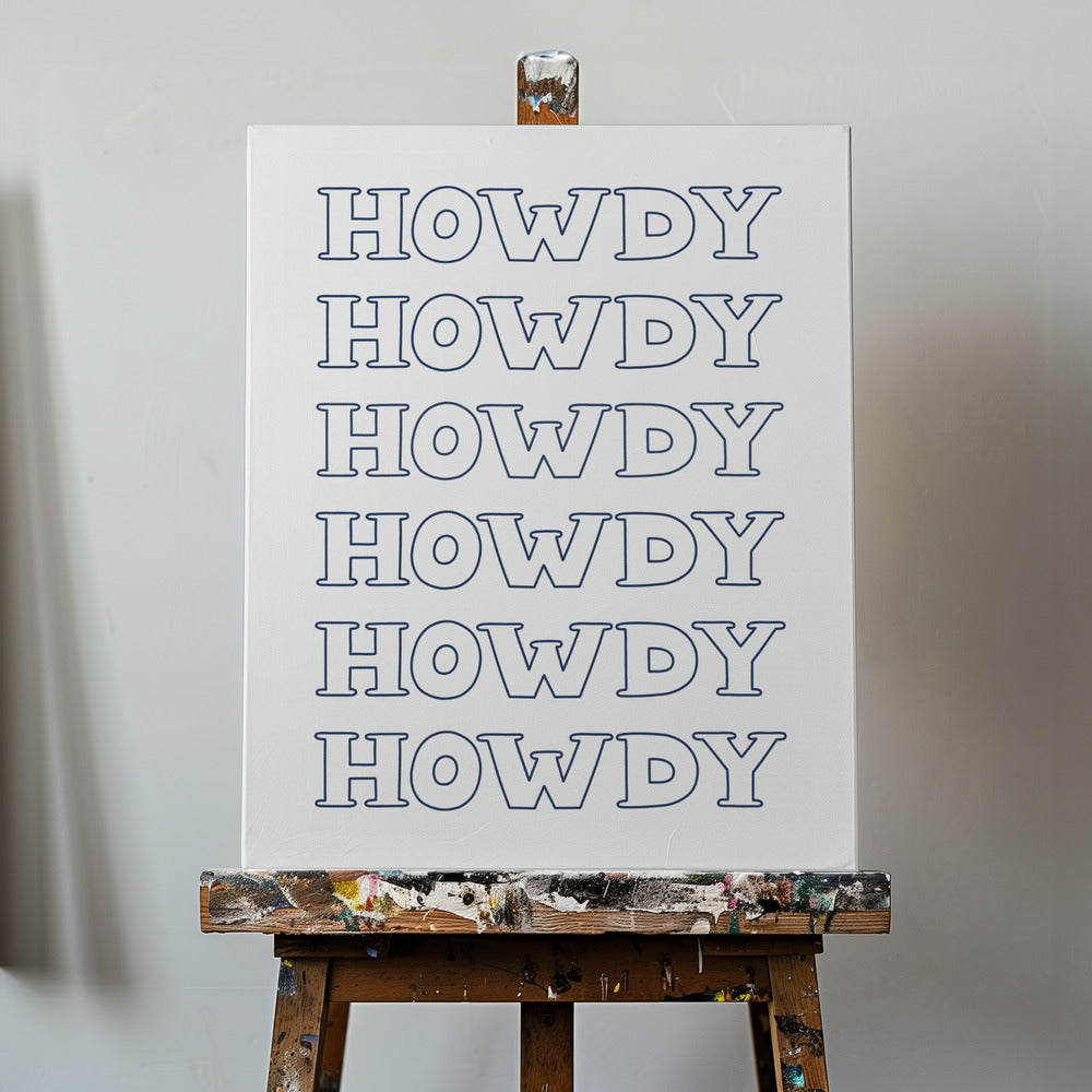 Granatowy Cześć | Wydruki na łótnie