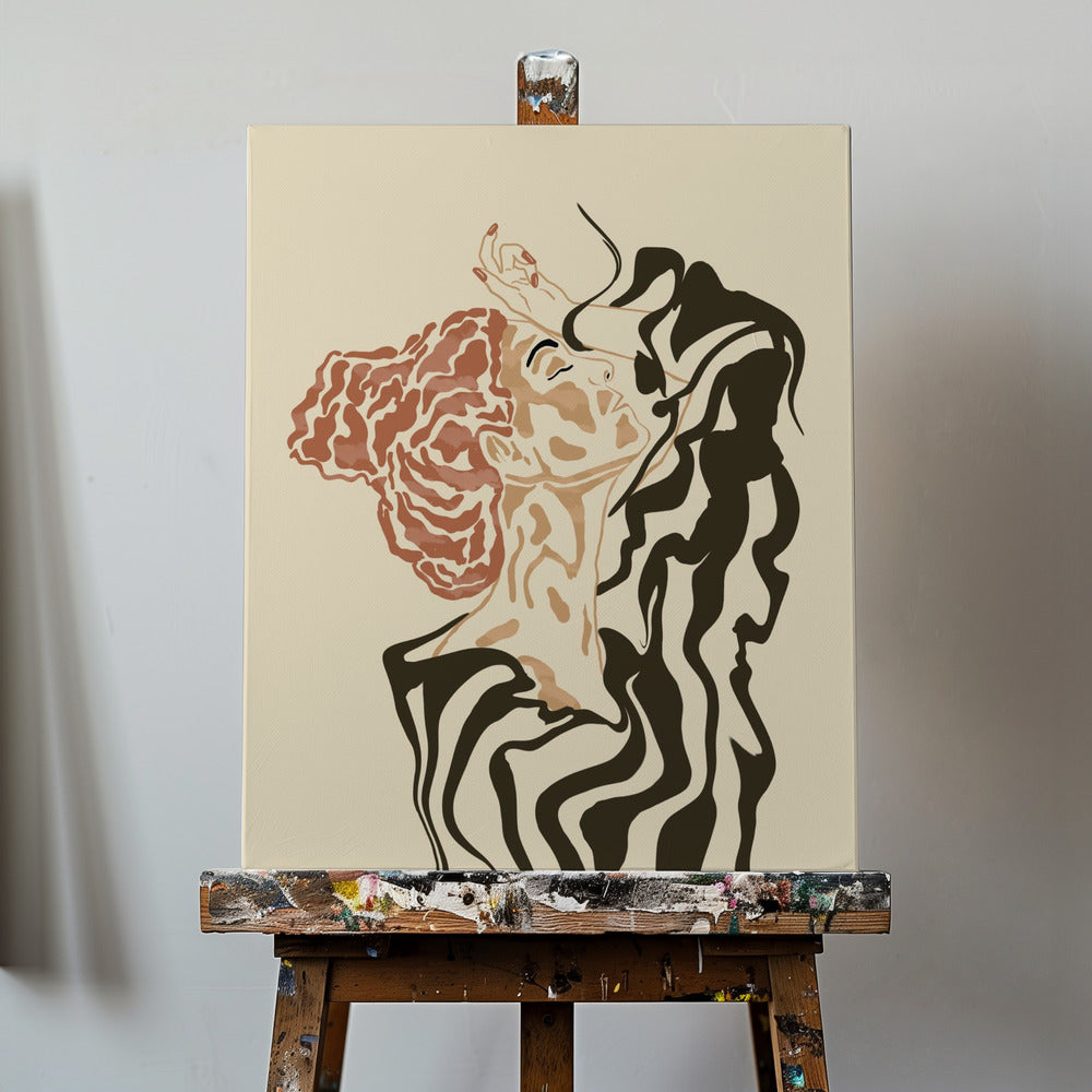 Woman In a Striped Blouse | Canvas