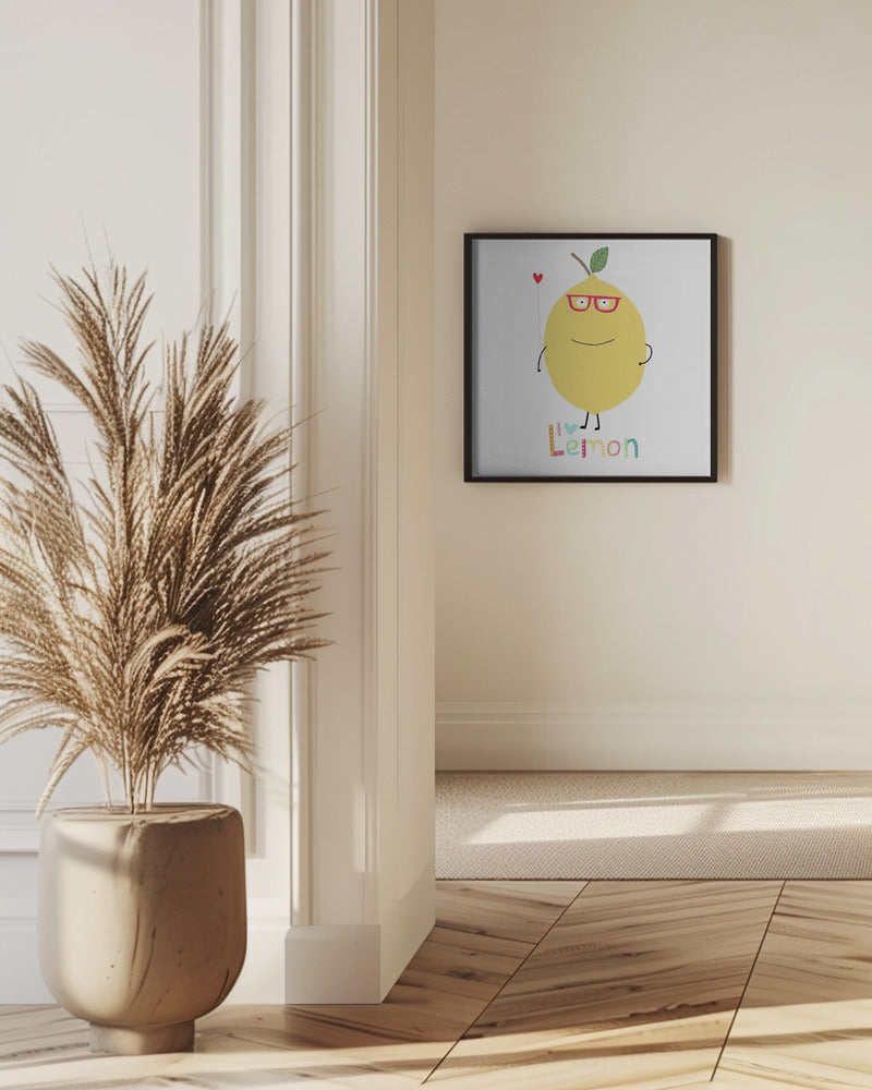 I Love Lemon! A Cute Lemon Holding a Love Heart. | Poster