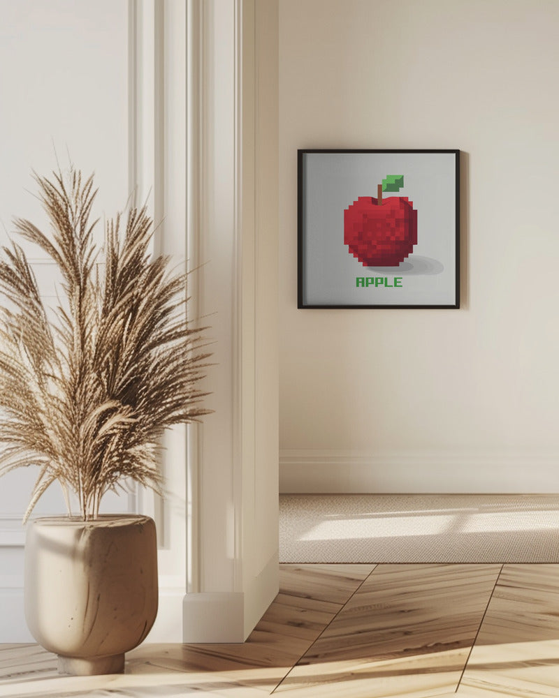 Pixel Obst Apfel | Poster