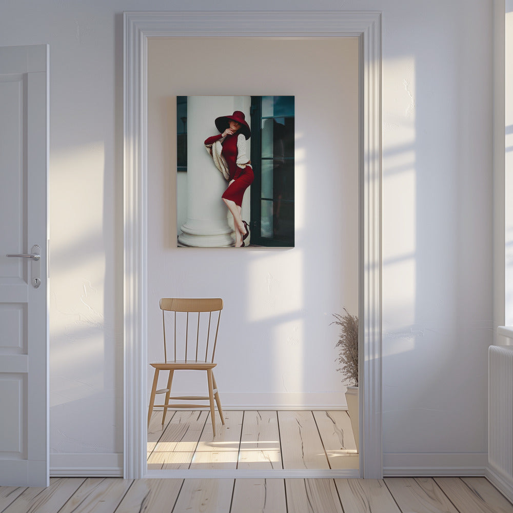 Elegans i Crimson | Canvas