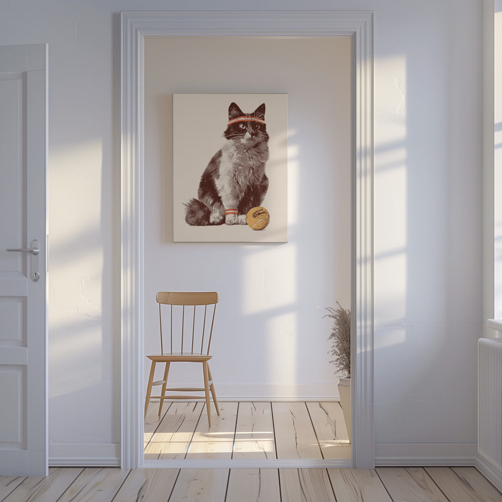 Gato tenista | Impresiones en Lienzo