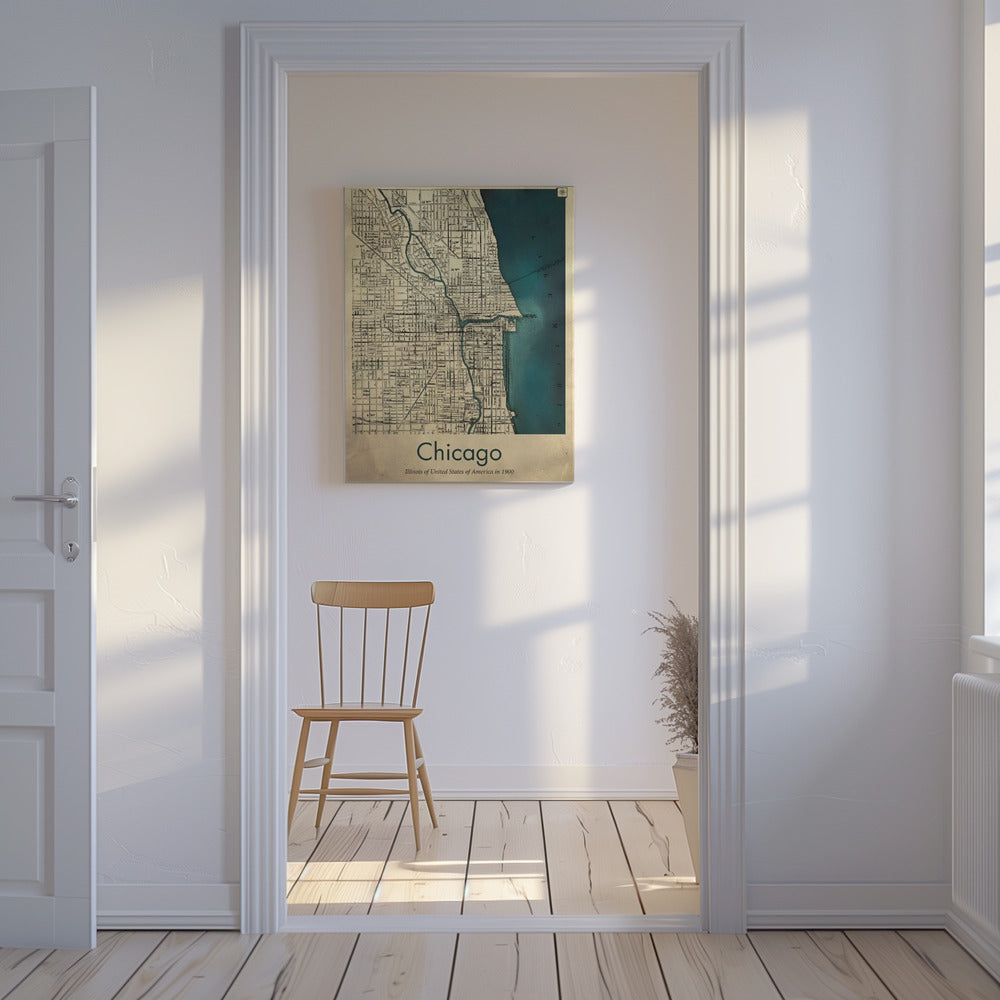 Karta över Chicago | Canvas