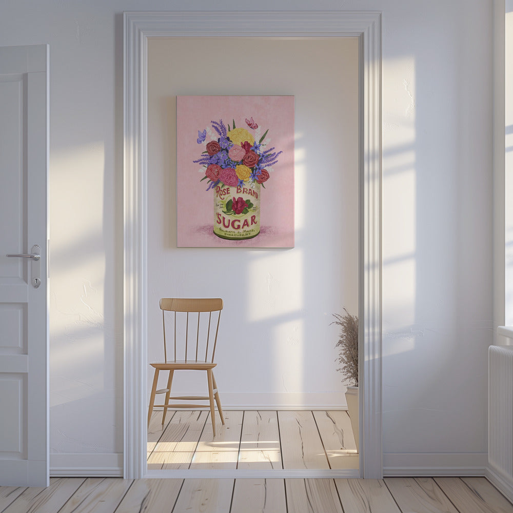 Blomster i en vintage dåse | Lærredsbilleder
