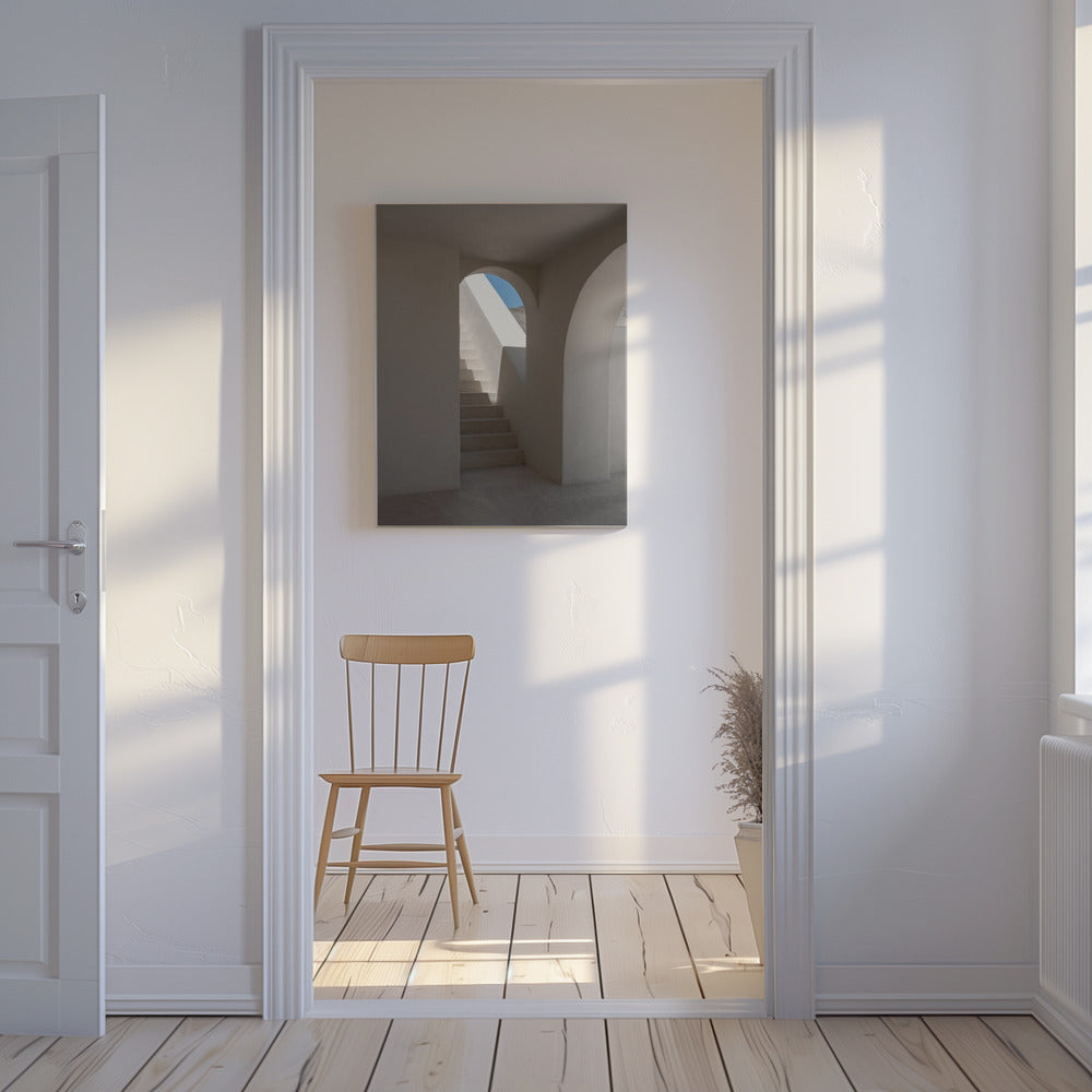 Trappa till havsutsikt | Canvas
